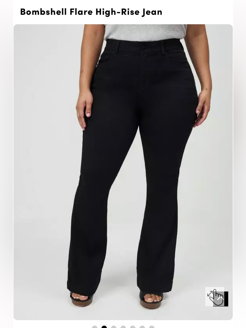 Torrid Size 22R- Bombshell Flare High-Rise Jeans - Black